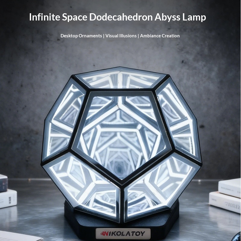 Home Office Lamp - NIKOLATOY Infinity Dodecahedron LED Light Creative