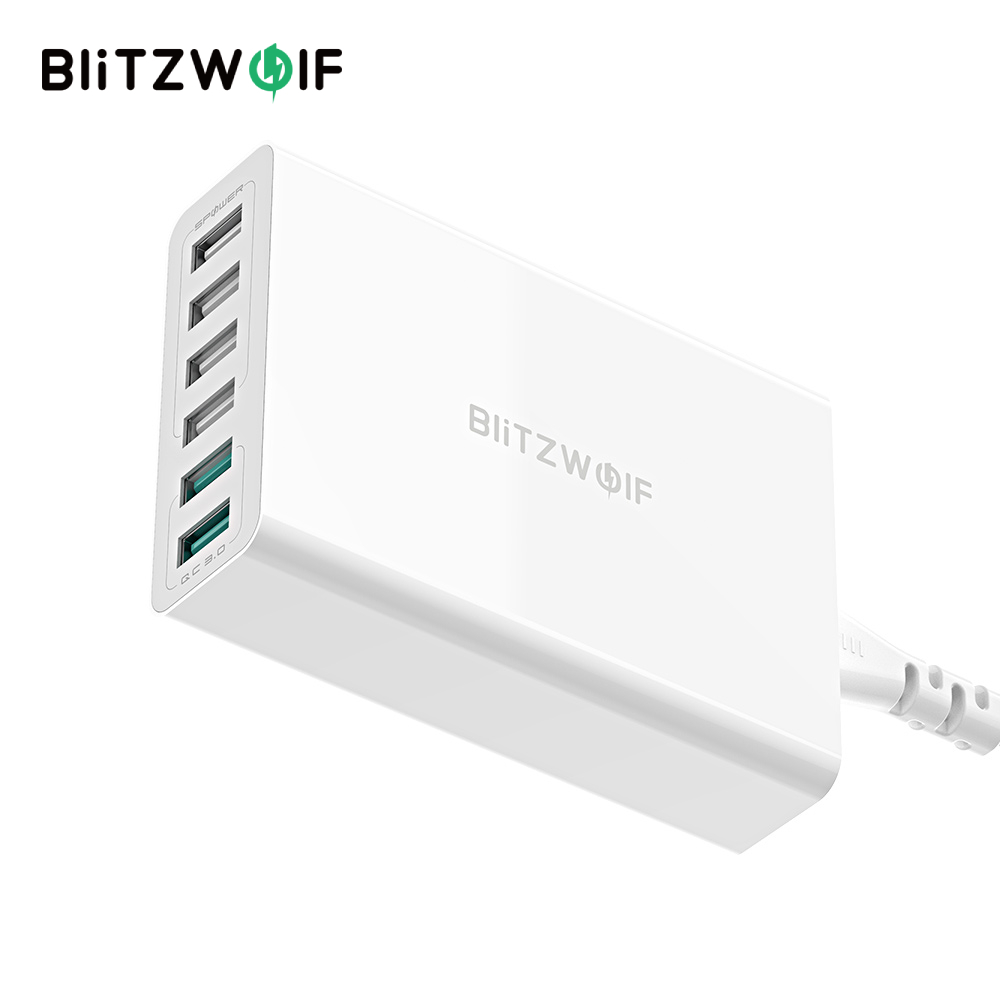 Desk Charging Station - BlitzWolf BW-S15 60W 6-Ports USB Charger