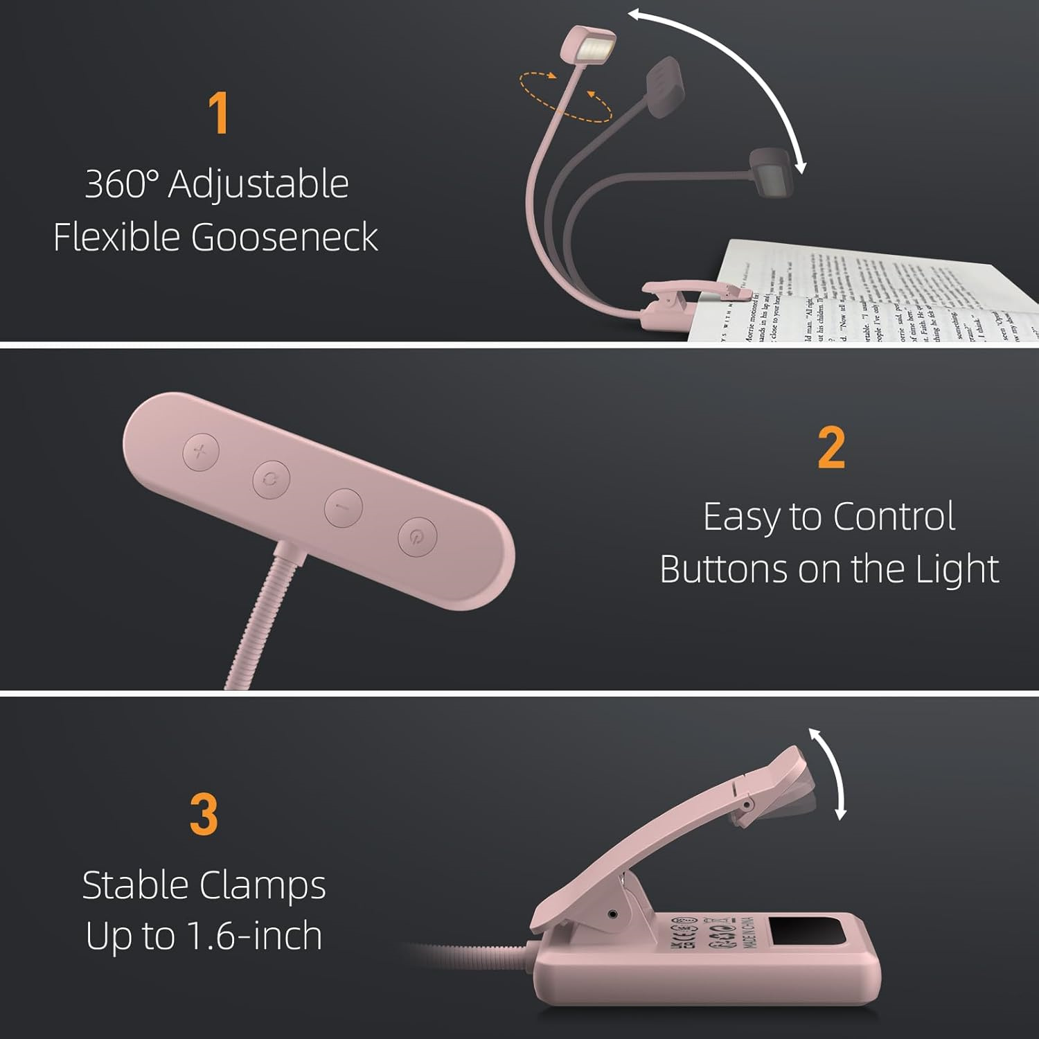 Reading Lamp Book Clamp Black/ - Home Office Lamp ulasan dan harga