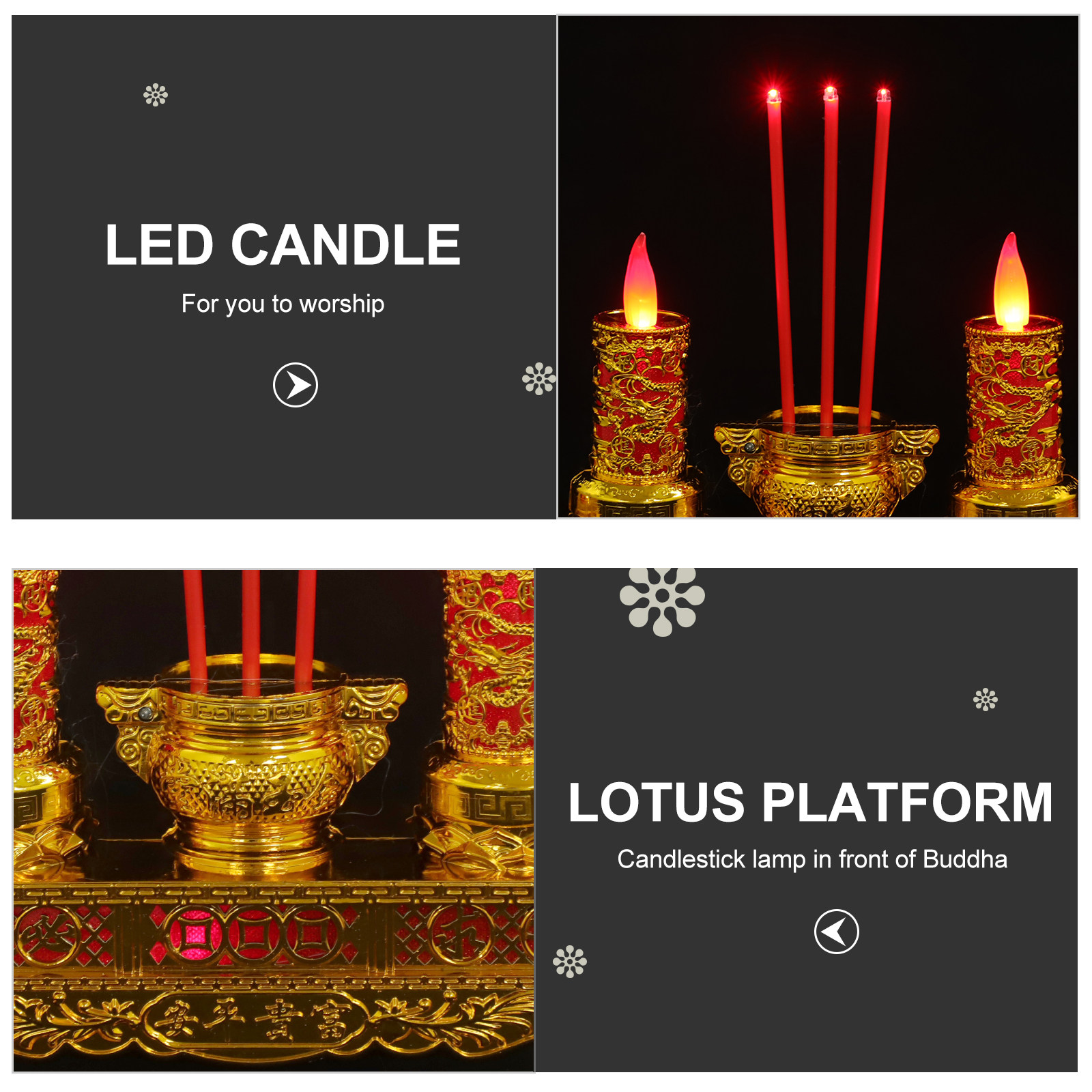 LED Retro Chinese Buddha Lamp  - Home Office Lamp ulasan dan harga