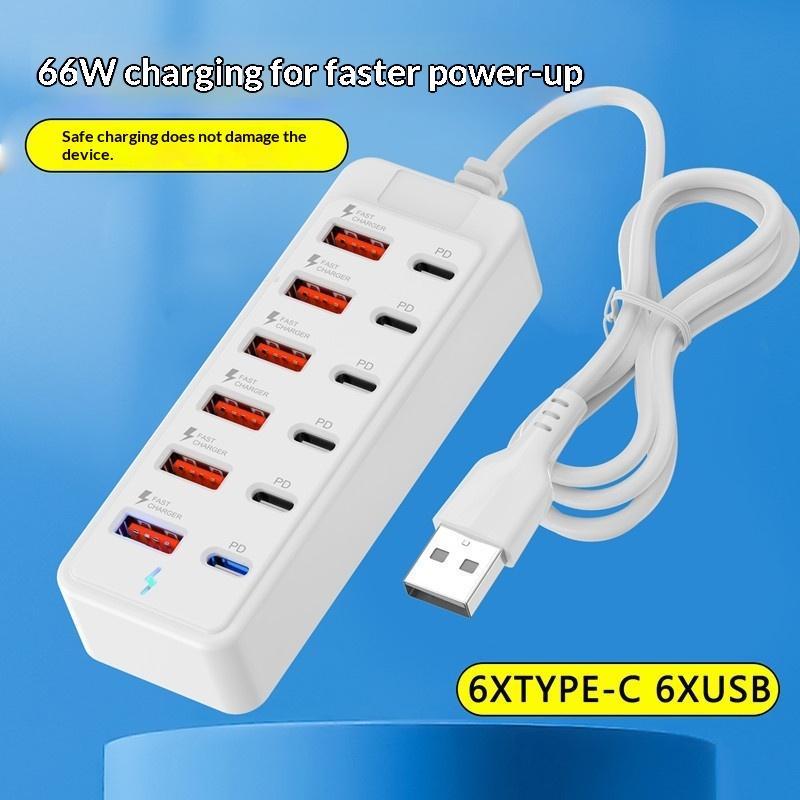 HOT 12 In 1 Power Strip Multi  - Desk Charging Station ulasan dan harga