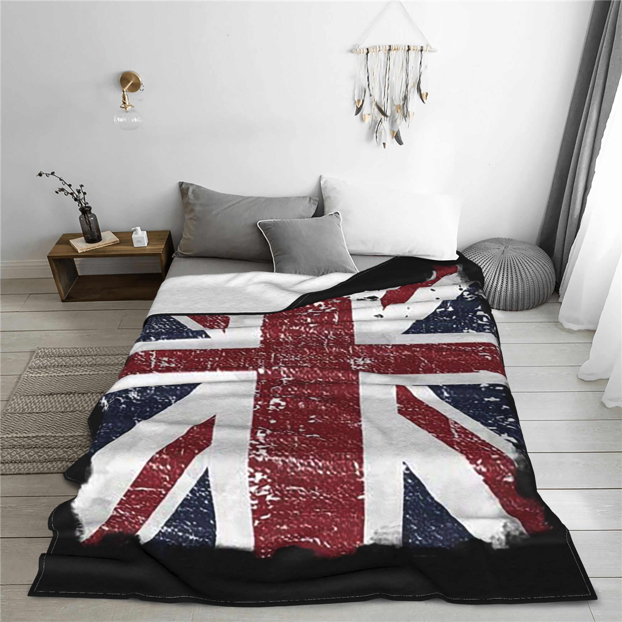 Distressed British Flag Black  - Home Office British ulasan dan harga