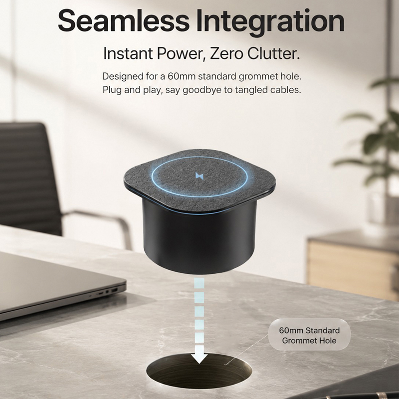 Embedded Desk Wireless Charger - Desk Charging Station ulasan dan harga