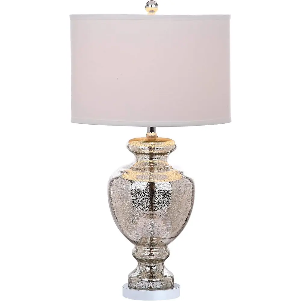 Mercury Silver Crackle Glass 2 - Home Office Lamp ulasan dan harga