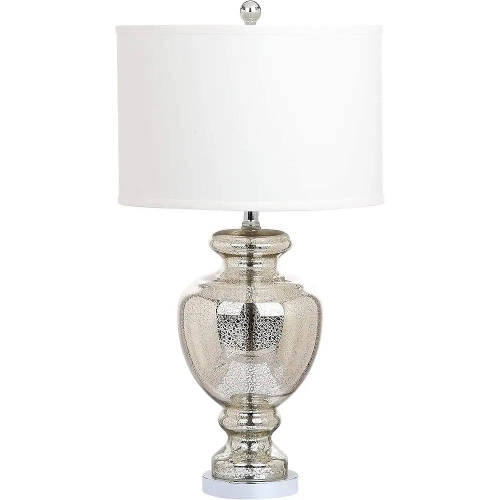Mercury Silver Crackle Glass 2 - Home Office Lamp ulasan dan harga