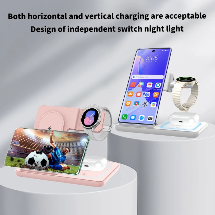 3 in 1 Foldable Wireless Charg - Desk Charging Station ulasan dan harga