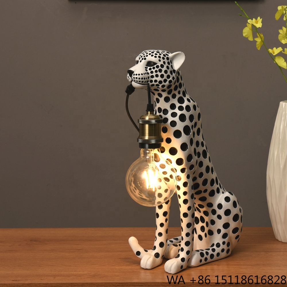 Modern Art Animal Leopard Resi - Home Office Lamp ulasan dan harga