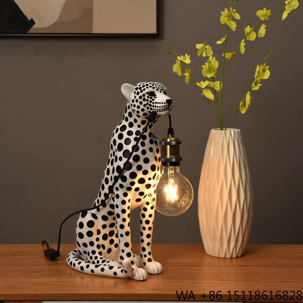 Modern Art Animal Leopard Resi - Home Office Lamp ulasan dan harga
