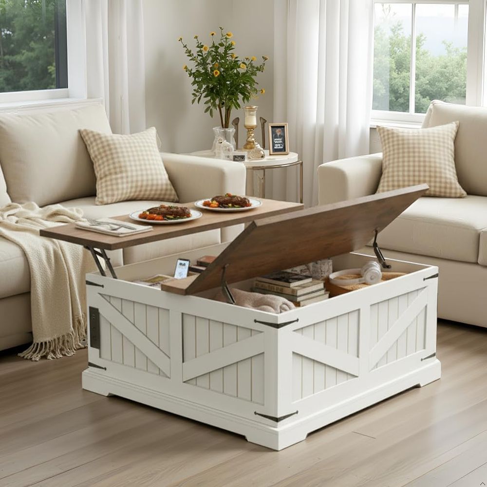 36 Lit Top Coffee Table with S - Desk Charging Station ulasan dan harga