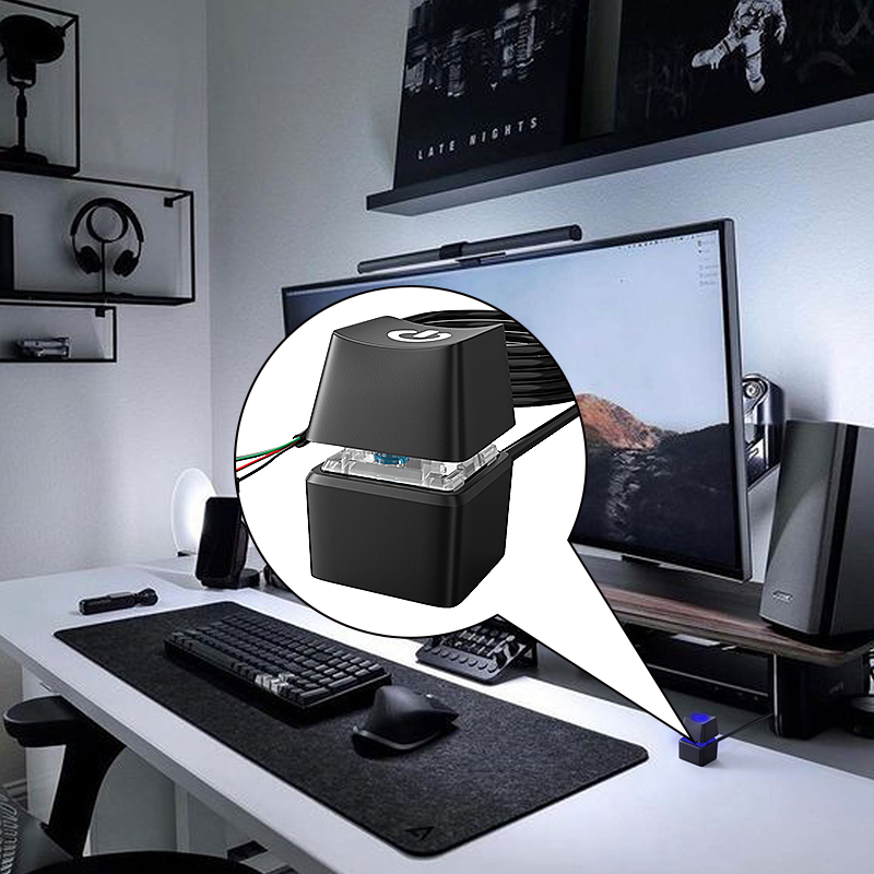 1.8m Blue LED Lights Computer  - Home Office Programmer ulasan dan harga