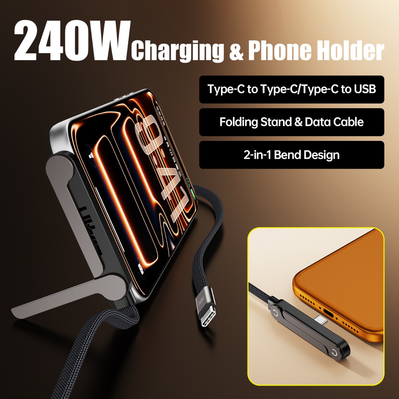240W PD Fast Charging Type C t - Desk Charging Station ulasan dan harga
