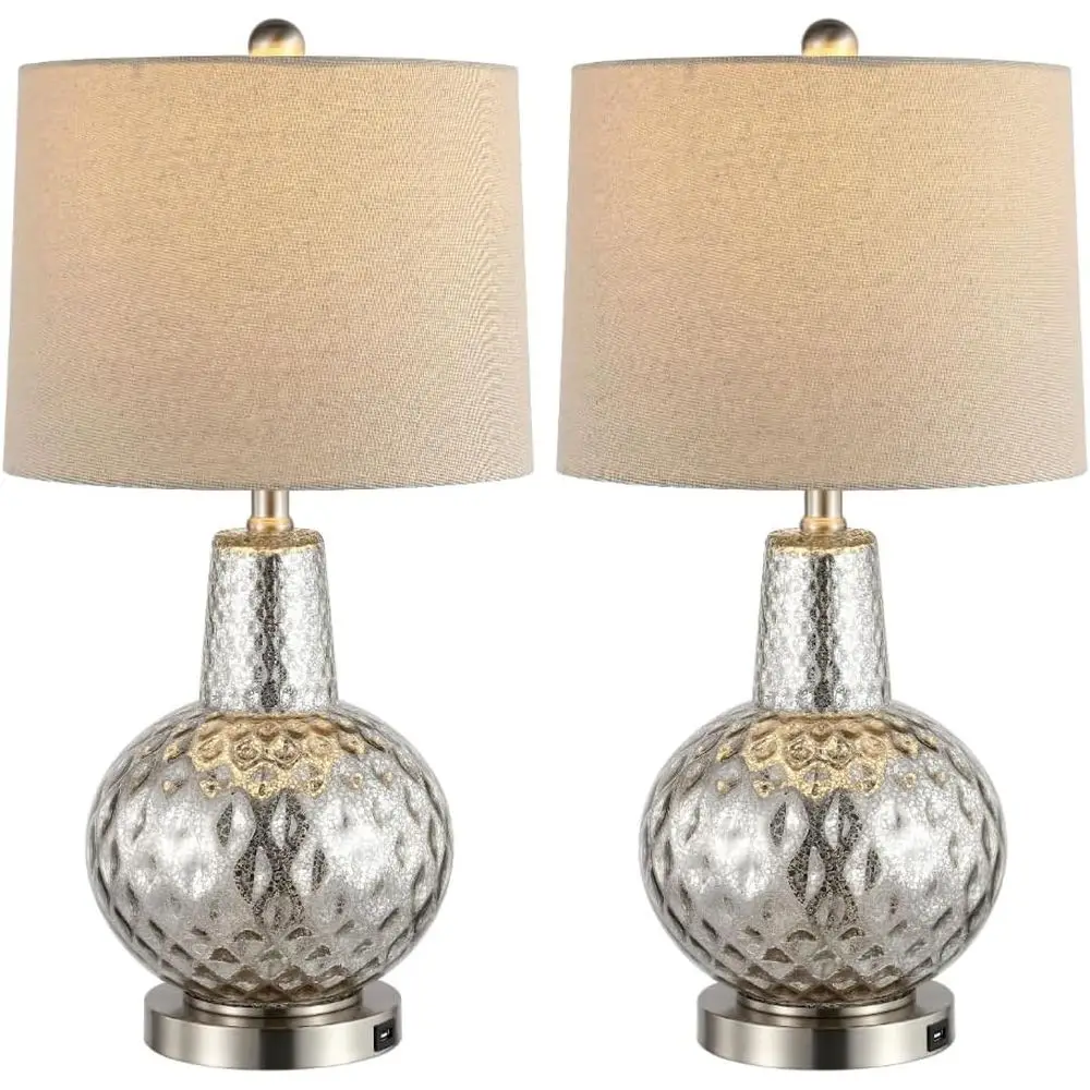 24-inch Silver/Ivory Shade LED - Home Office Lamp ulasan dan harga